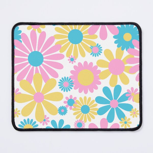Item preview, Sunshine Day Daisies in Pastel Pink Blue + Yellow designed and sold by YesterdayColl.