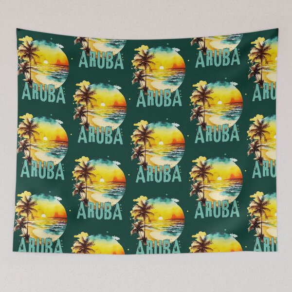 Item preview, ARUBA - Aruba Vintage Sunset, Aruba Sunrise, Beach Lifestyle, Spring Break, Tropical Vacation Classi designed and sold by BarelyCoolShop.