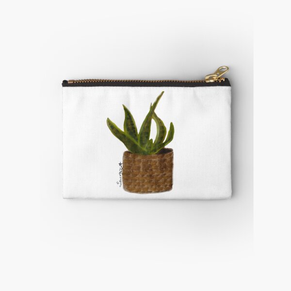 Item preview, Watercolor Snake Plant in Woven Basket designed and sold by lauracedrawings.