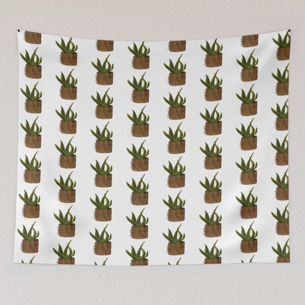 Item preview, Watercolor Snake Plant in Woven Basket designed and sold by lauracedrawings.