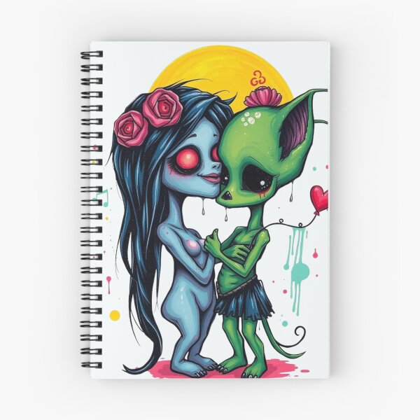 Item preview, Alien Monster Romance - Lowbrow Pop Surrealism Art designed and sold by ERODED SELF.