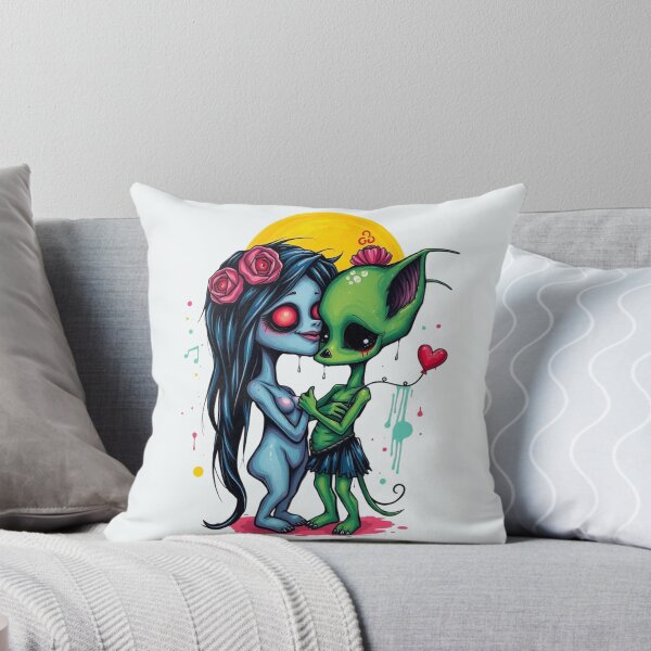 Item preview, Alien Monster Romance - Lowbrow Pop Surrealism Art designed and sold by ERODED SELF.