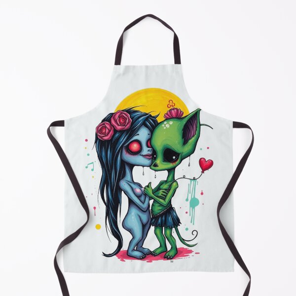Item preview, Alien Monster Romance - Lowbrow Pop Surrealism Art designed and sold by ERODED SELF.