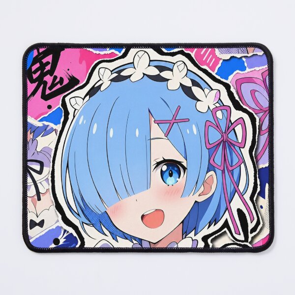 Item preview, Blue Haired Magical Maid – Cute Anime Girl Pink Blue Pop Art designed and sold by Dyan4.
