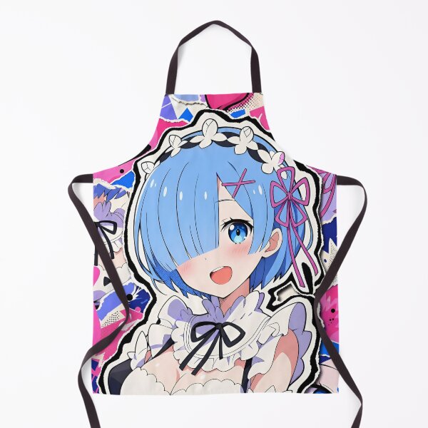 Item preview, Blue Haired Magical Maid – Cute Anime Girl Pink Blue Pop Art designed and sold by Dyan4.