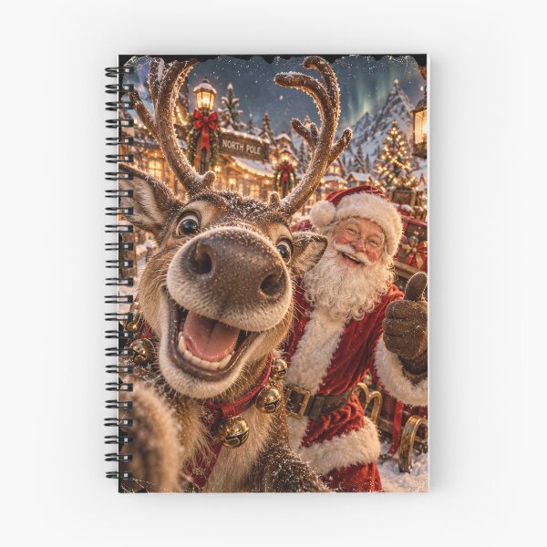 Item preview, Santa Reindeer Selfie at the North Pole Funny Christmas designed and sold by will freed18.