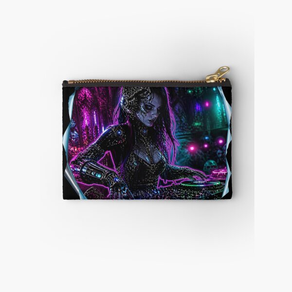 Item preview, Gothic Cybernetic Steampunk DJ Neon Techno Graphic designed and sold by LazyDayzCo.