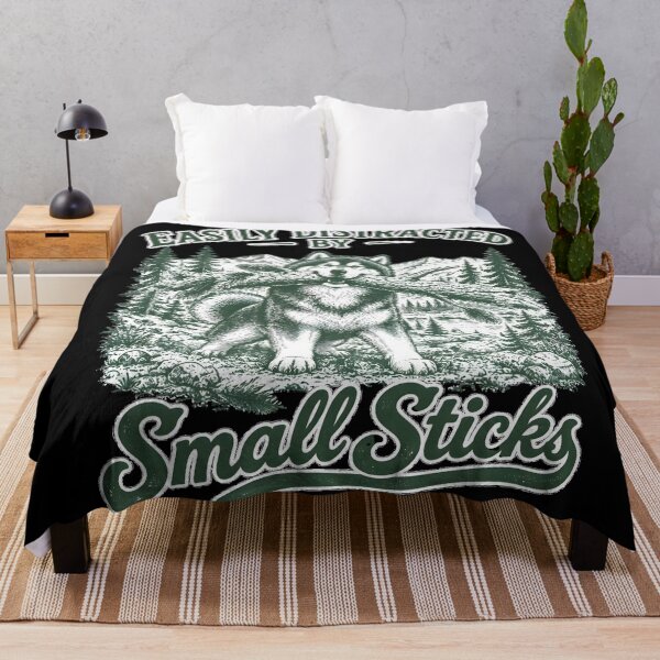 Item preview, Easily Distracted by Small Sticks Funny  Dog Hiking Gift T-Shirt designed and sold by LeSoniPapaPrint.