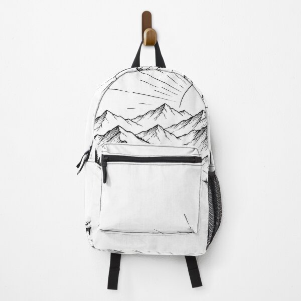 Item preview, Minimal Mountain Sunrise Line Art designed and sold by The-Library.