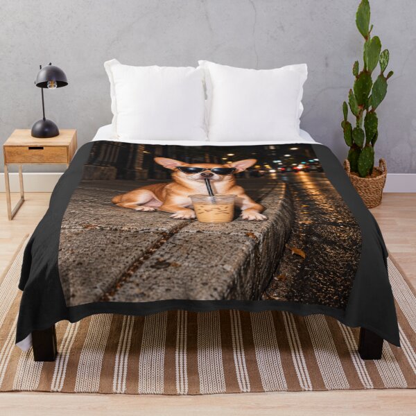 Item preview, Chihuahua Drinking Iced Coffee Funny Urban Dog Art designed and sold by AmiGraph.