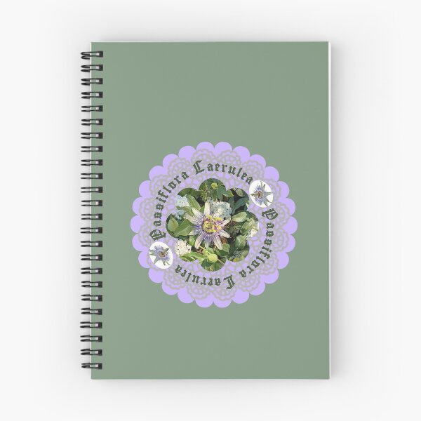 Item preview, Passiflora Caerulea Passionflower Botanical Art & Gothic Typography Design designed and sold by Liberarteprint.