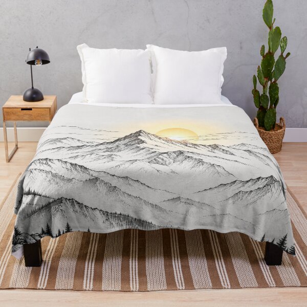 Item preview, Mountain Sunrise Fine Line Landscape designed and sold by The-Library.