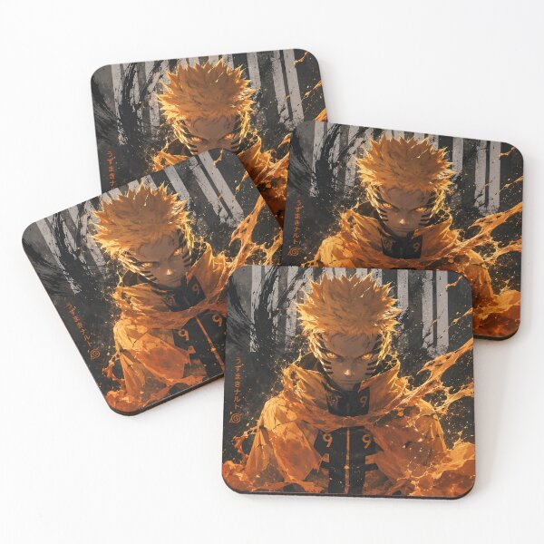 Item preview, Inferno Shadow Warrior – Fiery Orange Energy Anime Inspired Warrior Art designed and sold by Dyan4.