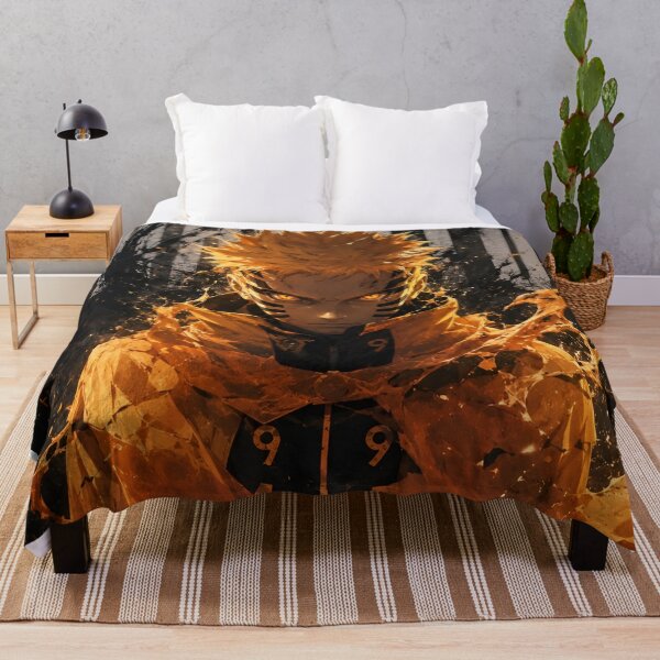 Item preview, Inferno Shadow Warrior – Fiery Orange Energy Anime Inspired Warrior Art designed and sold by Dyan4.