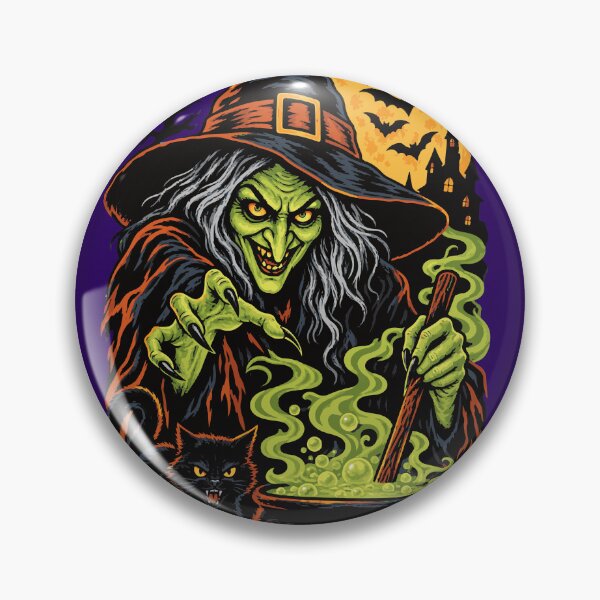 Item preview, Halloween retro scary witch designed and sold by luckysolo.