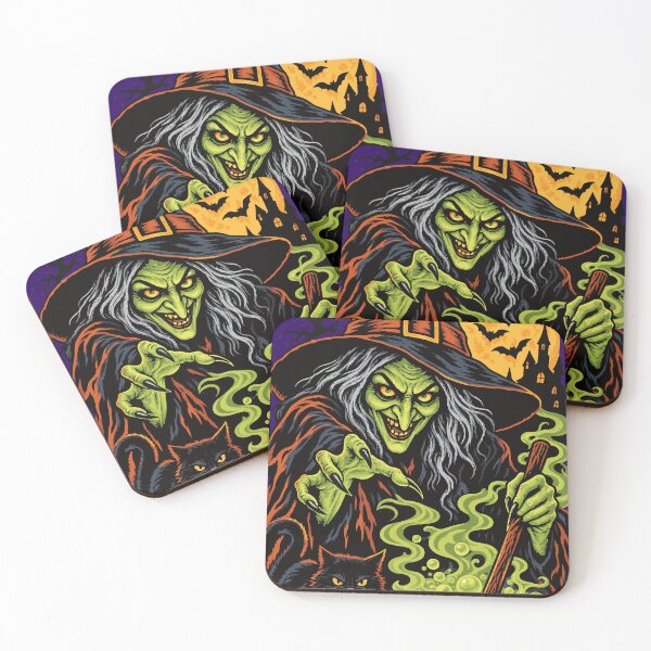 Item preview, Halloween retro scary witch designed and sold by luckysolo.