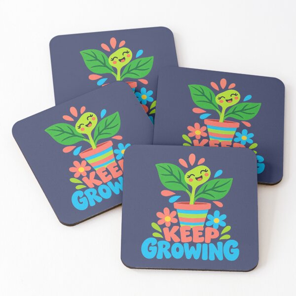 Item preview, Keep Growing Cute Kawaii Plant Pot designed and sold by MH Digital Studio .