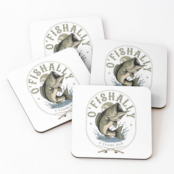 Item preview, 8 years old fishing bass portrait typography vintage ocean designed and sold by DariaOltes.