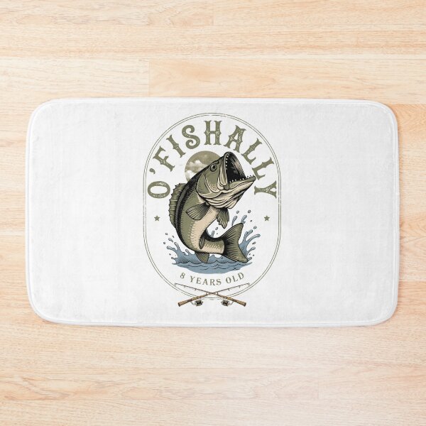 Item preview, 8 years old fishing bass portrait typography vintage ocean designed and sold by DariaOltes.