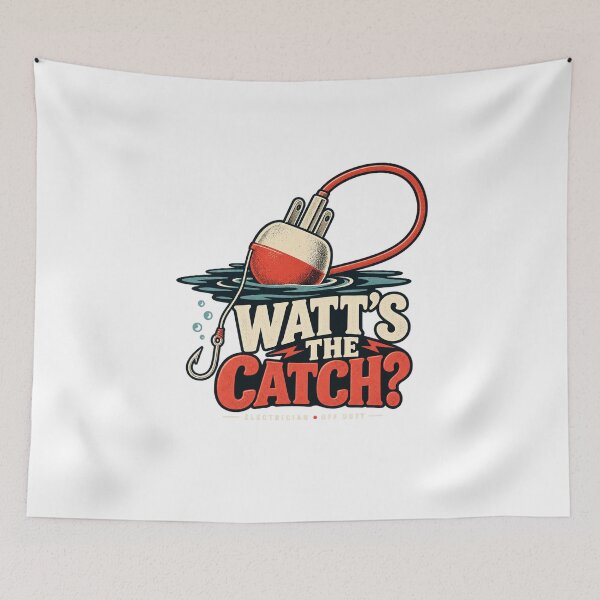Item preview, Electrician Fishing T-Shirt – Watt’s the Catch Funny Electrician Gift designed and sold by OFFSHIFT1.