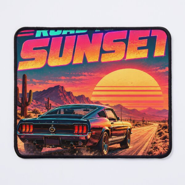 Item preview, Road to the Sunset Retro Muscle Car designed and sold by The-Library.