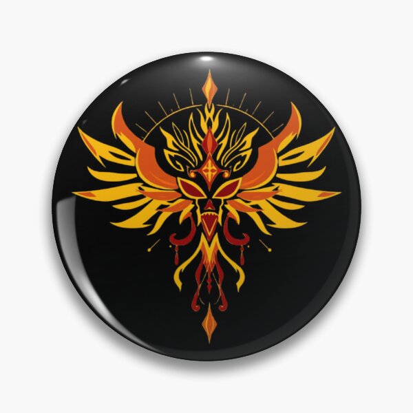 Item preview, Fiery Phoenix Tribal Crest - Sun Fire Magic Emblem designed and sold by ERODED SELF.