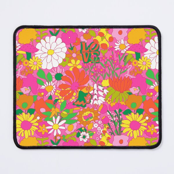 Item preview, 60's Groovy Garden in Hot Pink designed and sold by YesterdayColl.