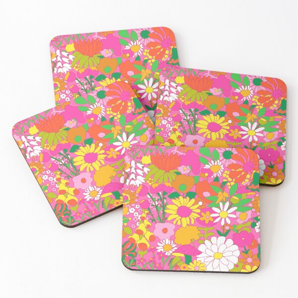 Item preview, 60's Groovy Garden in Hot Pink designed and sold by YesterdayColl.
