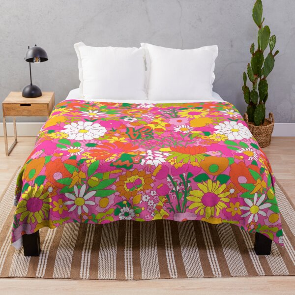 Item preview, 60's Groovy Garden in Hot Pink designed and sold by YesterdayColl.
