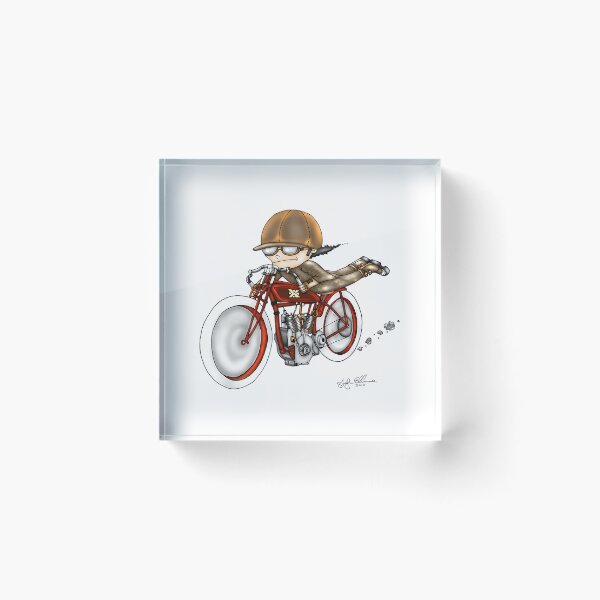 Item preview, Motorcycle Excelsior Style (Red Bike) designed and sold by CandiHinojosa.