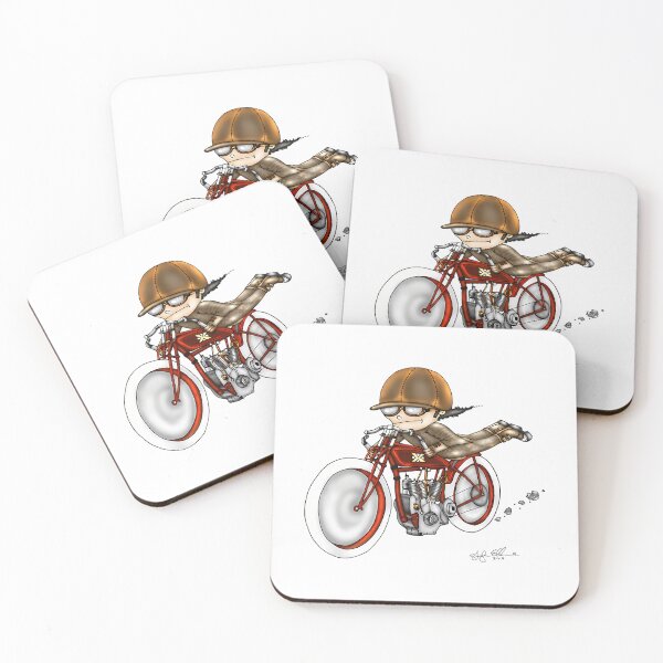 Item preview, Motorcycle Excelsior Style (Red Bike) designed and sold by CandiHinojosa.