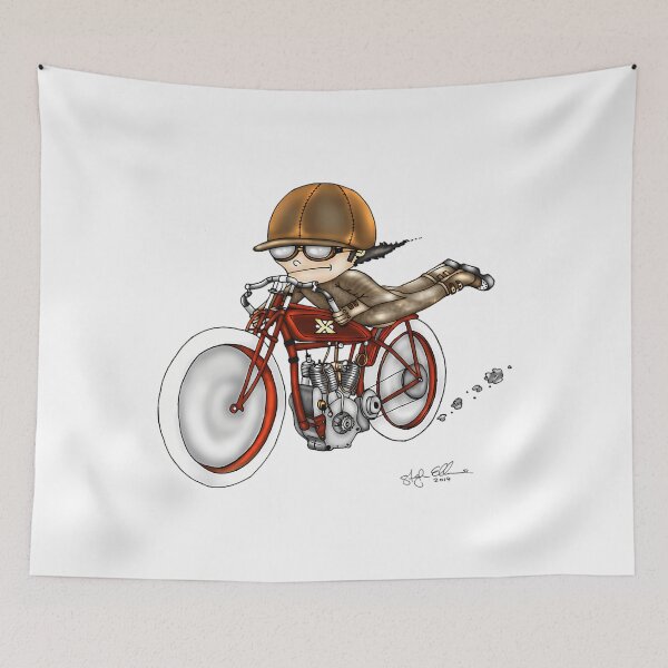 Item preview, Motorcycle Excelsior Style (Red Bike) designed and sold by CandiHinojosa.