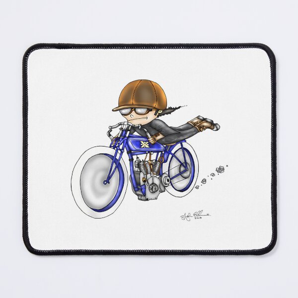 Item preview, Motorcycle Excelsior Style (Blue Bike) designed and sold by CandiHinojosa.