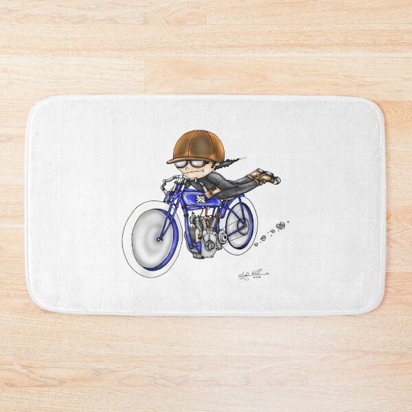 Item preview, Motorcycle Excelsior Style (Blue Bike) designed and sold by CandiHinojosa.