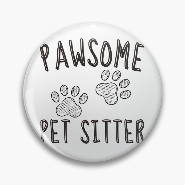 Item preview, Pawsome Pet Sitter, Cat dog Nanny, Gift for Pet Sitter, Love Cats Dogs Doodle Paw Print Animals designed and sold by Forevermore.