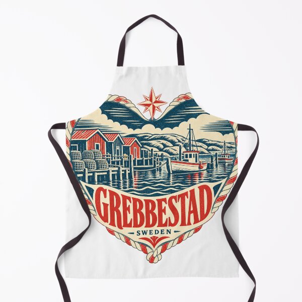 Item preview, Grebbestad Sweden Travel Souvenir Nautical Woodcut Heart designed and sold by VisualArtsOasis.
