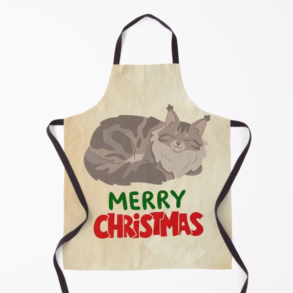 Item preview, Cute Maine Coon Cat Merry Christmas Holiday Art designed and sold by stormk10.