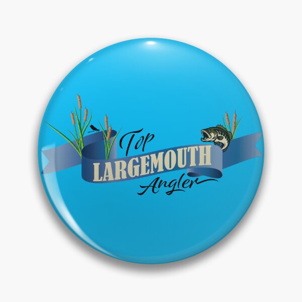 Item preview, Top Largemouth Angler Bass fishing decal (illustration) designed and sold by Art-Horizon.