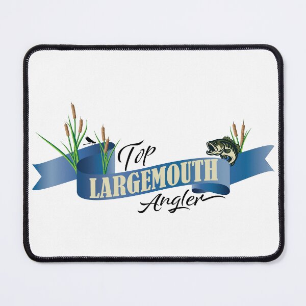 Item preview, Top Largemouth Angler Bass fishing decal (illustration) designed and sold by Art-Horizon.