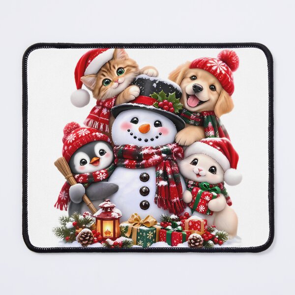 Item preview, Christmas Snowman & Cozy Animal Friends – Magical Winter Holiday designed and sold by HoMya.