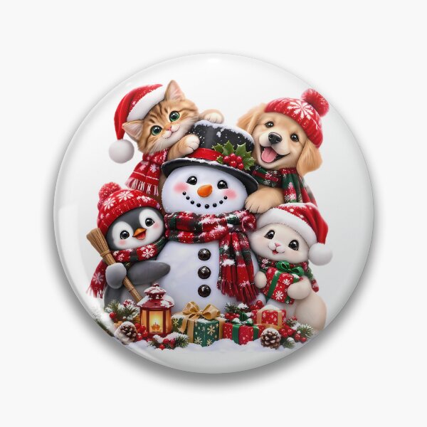 Item preview, Christmas Snowman & Cozy Animal Friends – Magical Winter Holiday designed and sold by HoMya.