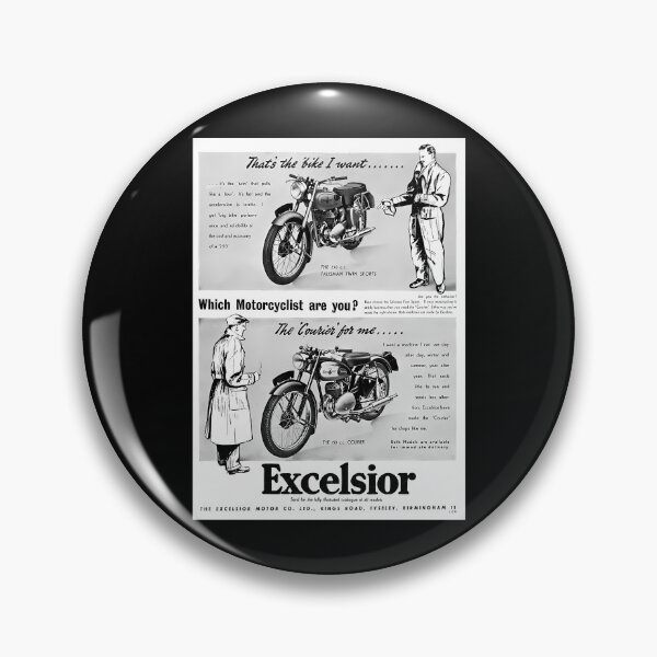 Item preview, 1953 Excelsior Motorcycle Advert designed and sold by CandiHinojosa.