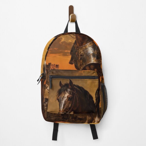 Item preview, Knight in Armor on Horse Sunset Castle designed and sold by KAMOCHI Art.