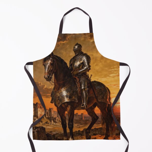 Item preview, Knight in Armor on Horse Sunset Castle designed and sold by KAMOCHI Art.