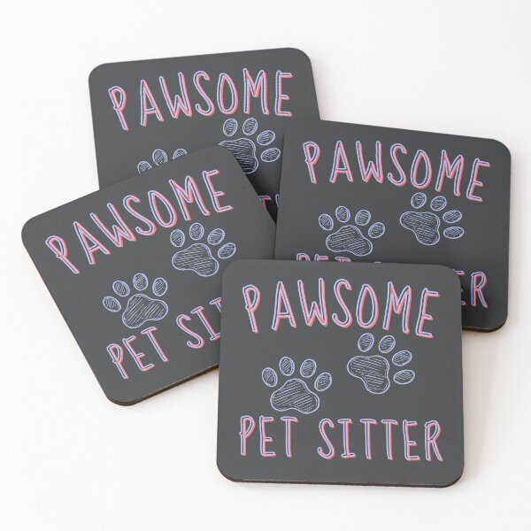 Item preview, Pawsome Pet Sitter, Cat dog Nanny, Gift for Pet Sitter, Love Cats Dogs Doodle Paw Print Animals designed and sold by Forevermore.