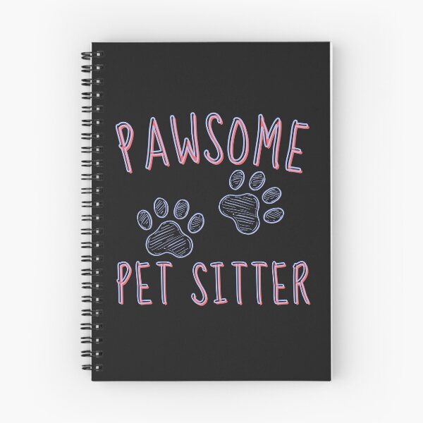 Item preview, Pawsome Pet Sitter, Cat dog Nanny, Gift for Pet Sitter, Love Cats Dogs Doodle Paw Print Animals designed and sold by Forevermore.