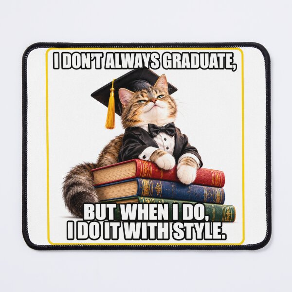 Item preview, I Graduate With Style Funny Cat designed and sold by The-Library.