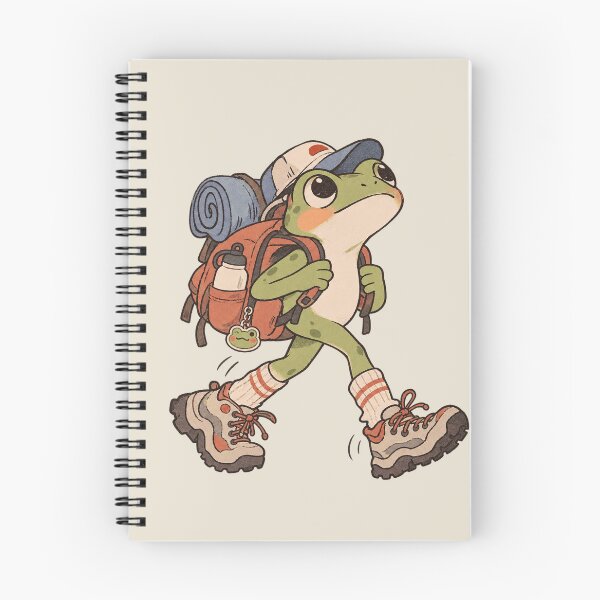 Item preview, Hiking Frog Cute Backpacking Adventure designed and sold by thatsmaddierose.