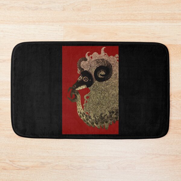 Item preview, Whimsical Ram Creature Artwork designed and sold by Catsi-Nook-Art.