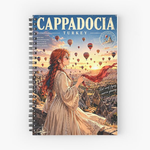 Item preview, Turkey — Cappadocia — A Magical Sunrise Above Fairy Chimneys and Floating Balloons designed and sold by DibujandoPorfa.